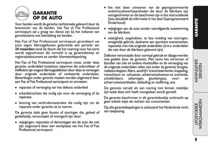 2021 Fiat Warranty & Service Book | Dutch
