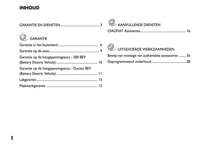 2021 Fiat Warranty & Service Book | Dutch