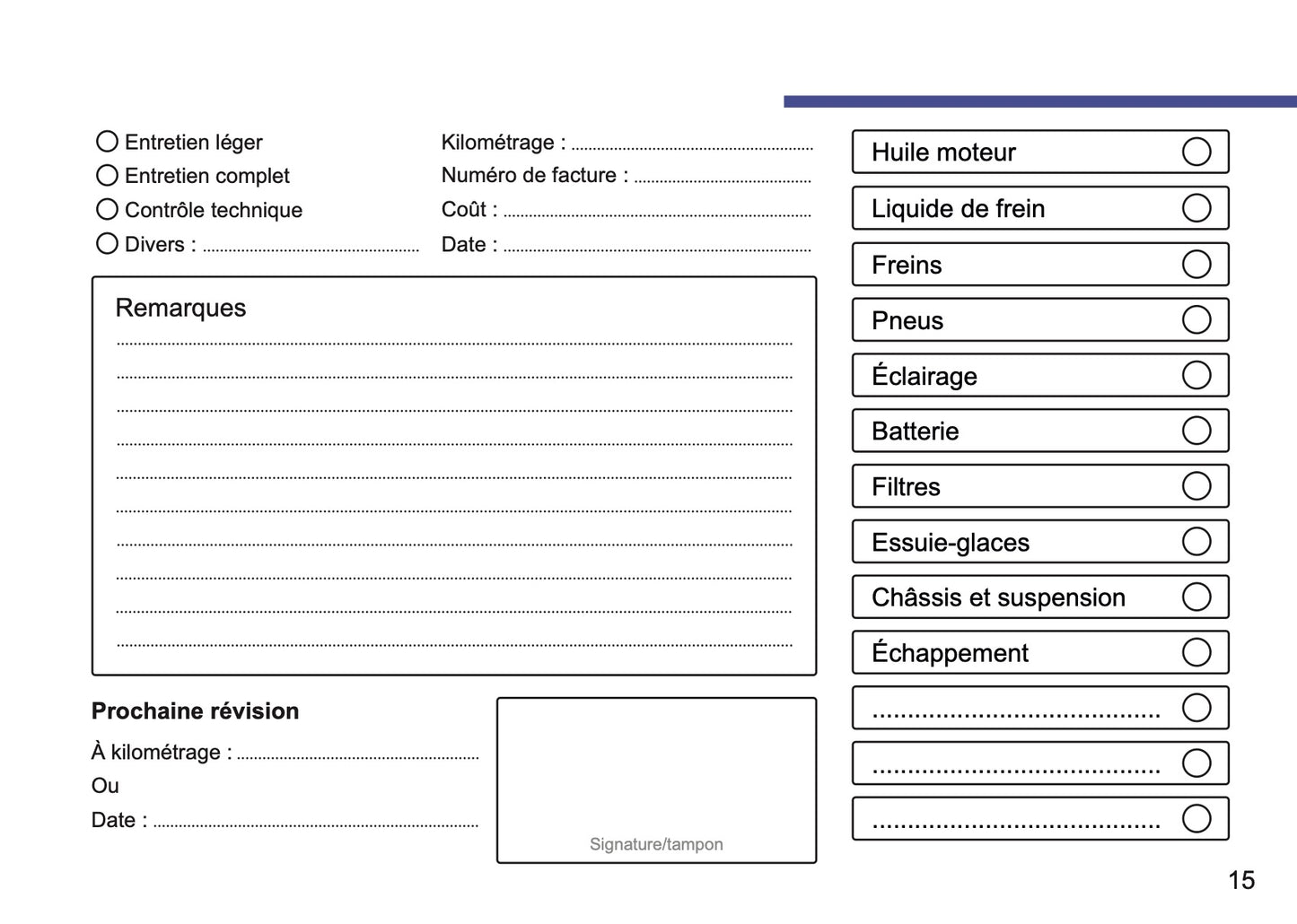 Hyundai Maintenance Book | French
