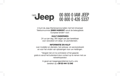 2020-2021 Jeep Compass Warranty and Service Book | Dutch