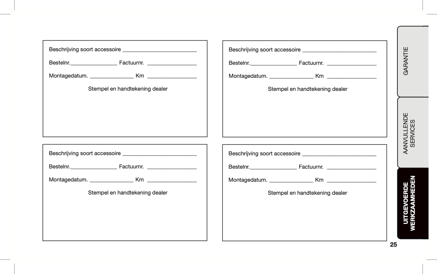 2020-2021 Jeep Compass Warranty and Service Book | Dutch