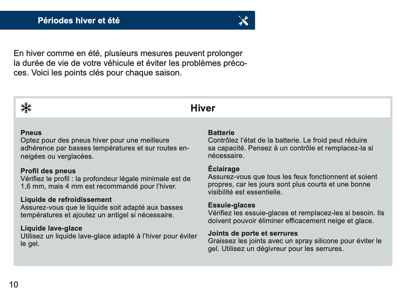 Jeep Maintenance Book | French