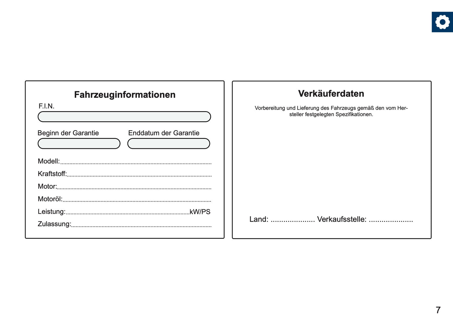 Jeep Maintenance Book | German