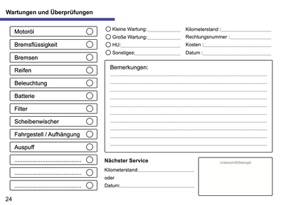 Kia Maintenance Book | German