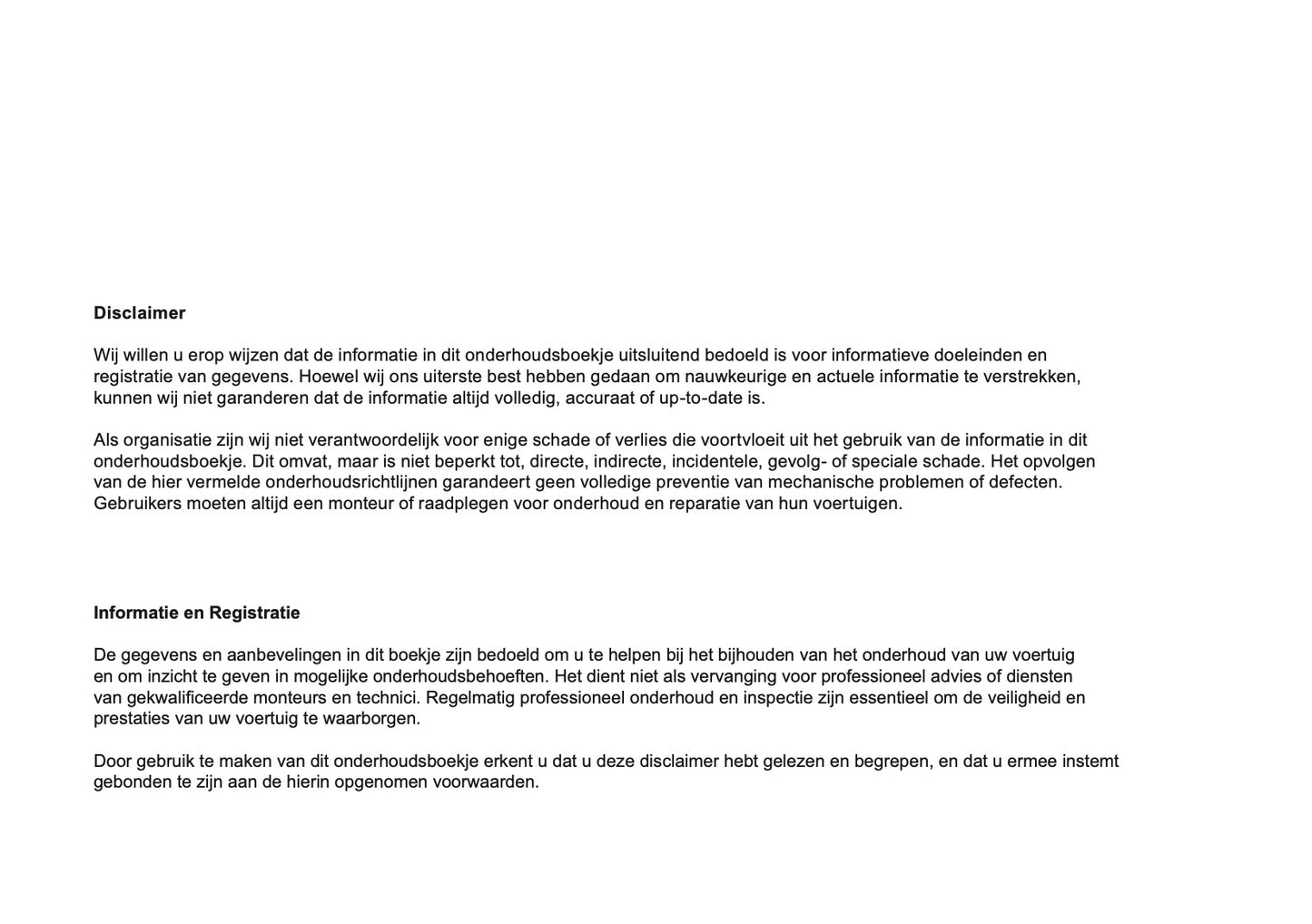 Land Rover Maintenance Book | Dutch