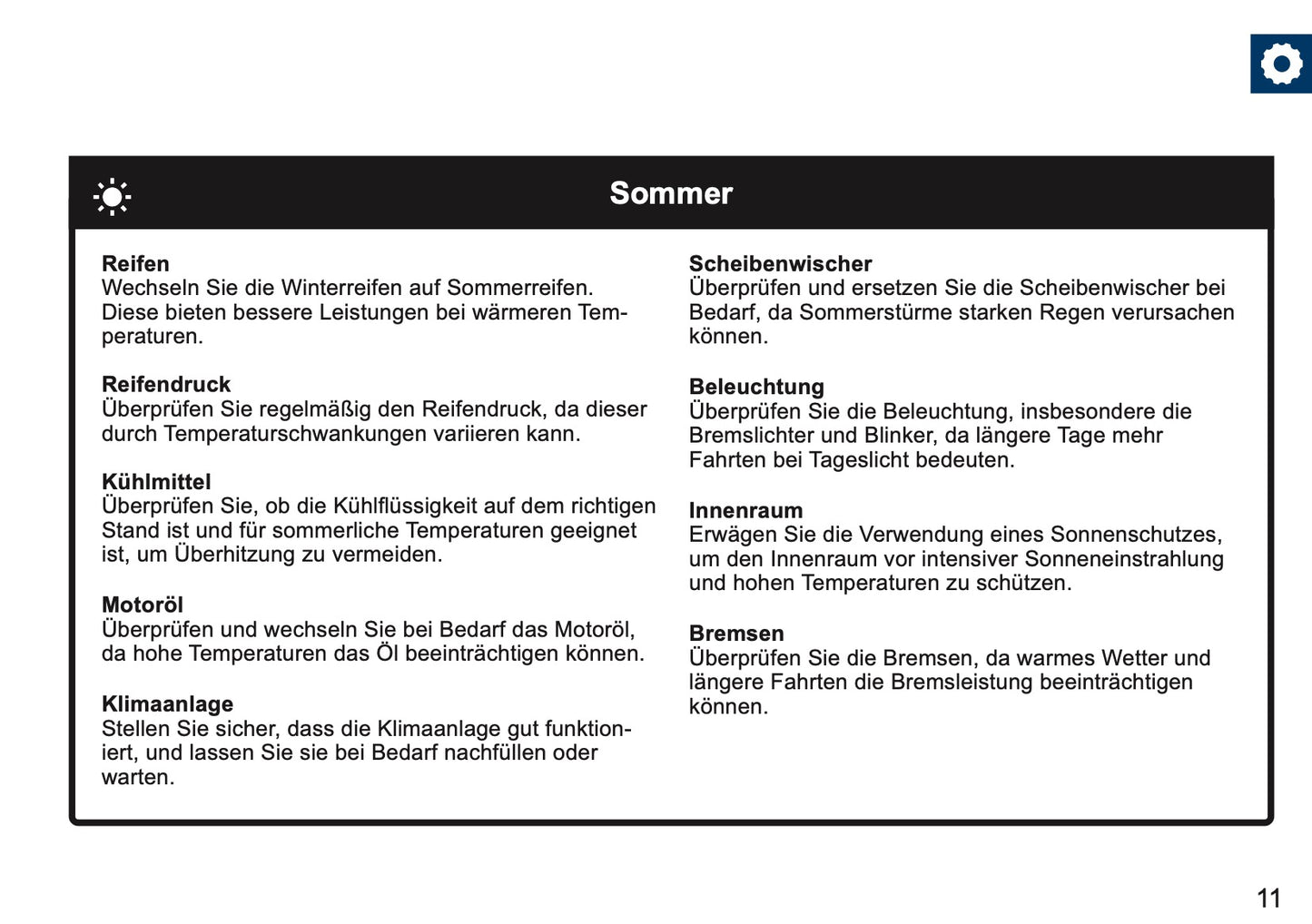 Mini Maintenance Book | German