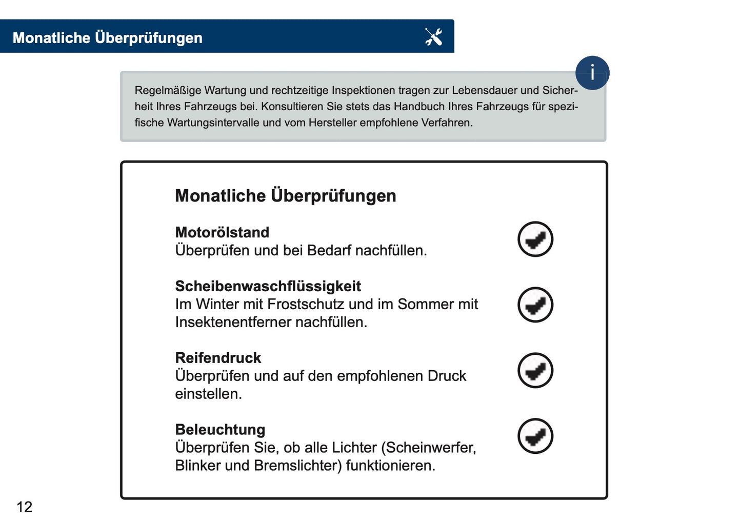 Mini Maintenance Book | German