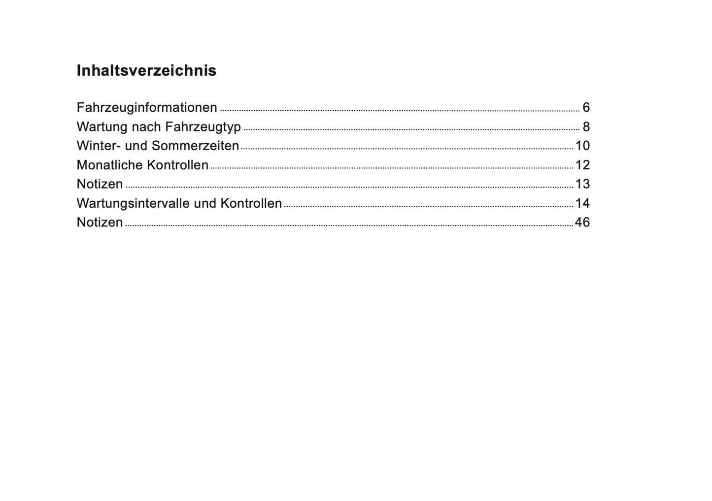 Mini Maintenance Book | German