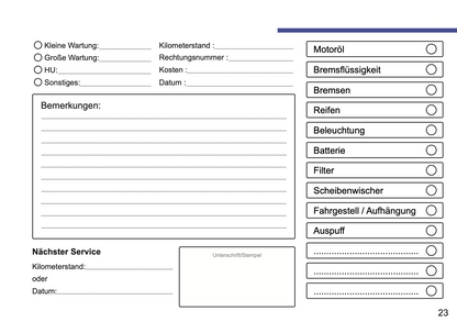 Mitsubishi Maintenance Book | German