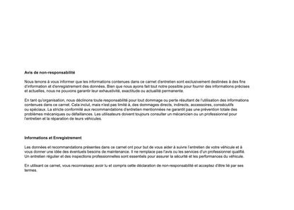 Opel Livret d'entretien | Français