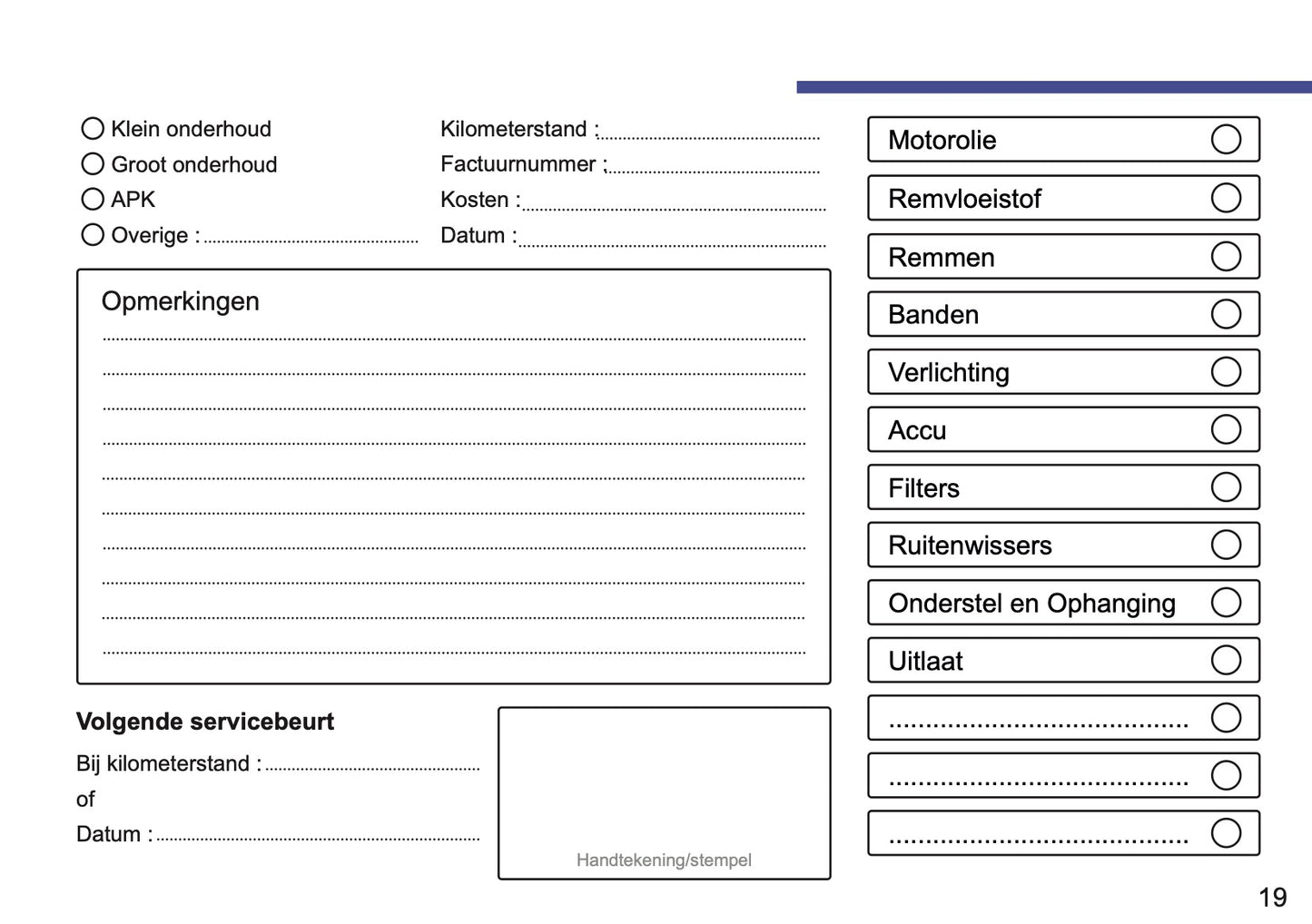 Skoda Maintenance Book | Dutch