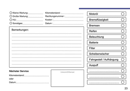 Volkswagen Maintenance Book | German