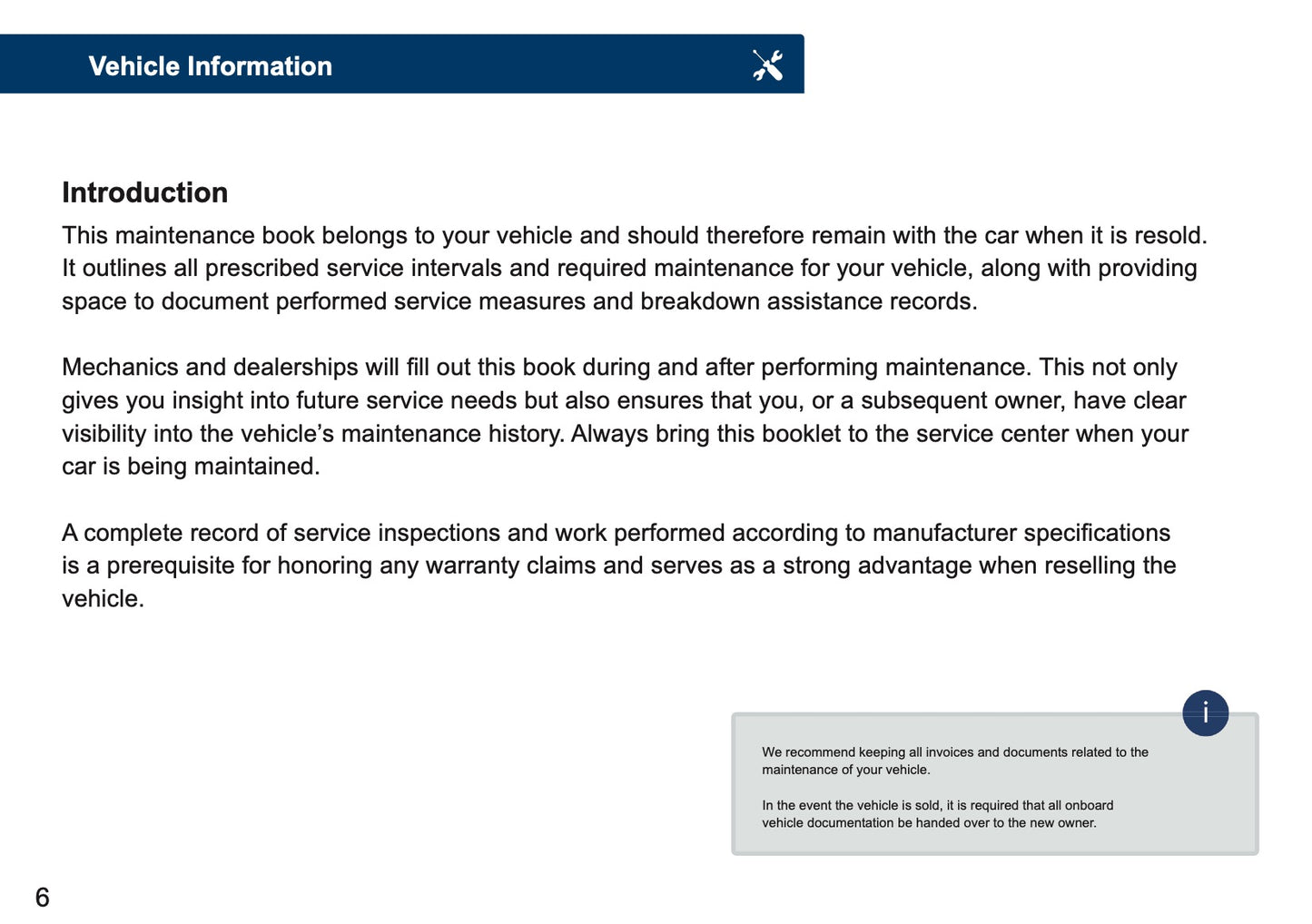 Volkswagen Maintenance Book | English
