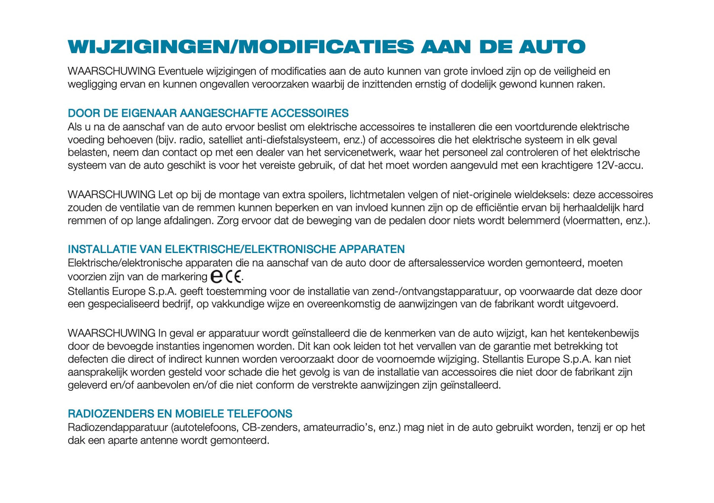 2024-2025 Abarth 500e Owner's Manual | Dutch