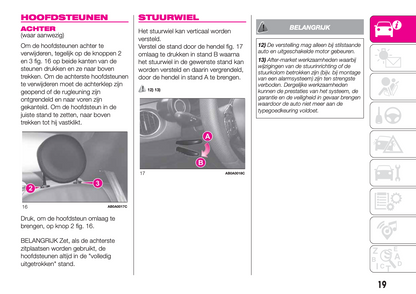 2018-2020 Abarth 595/695 Owner's Manual | Dutch