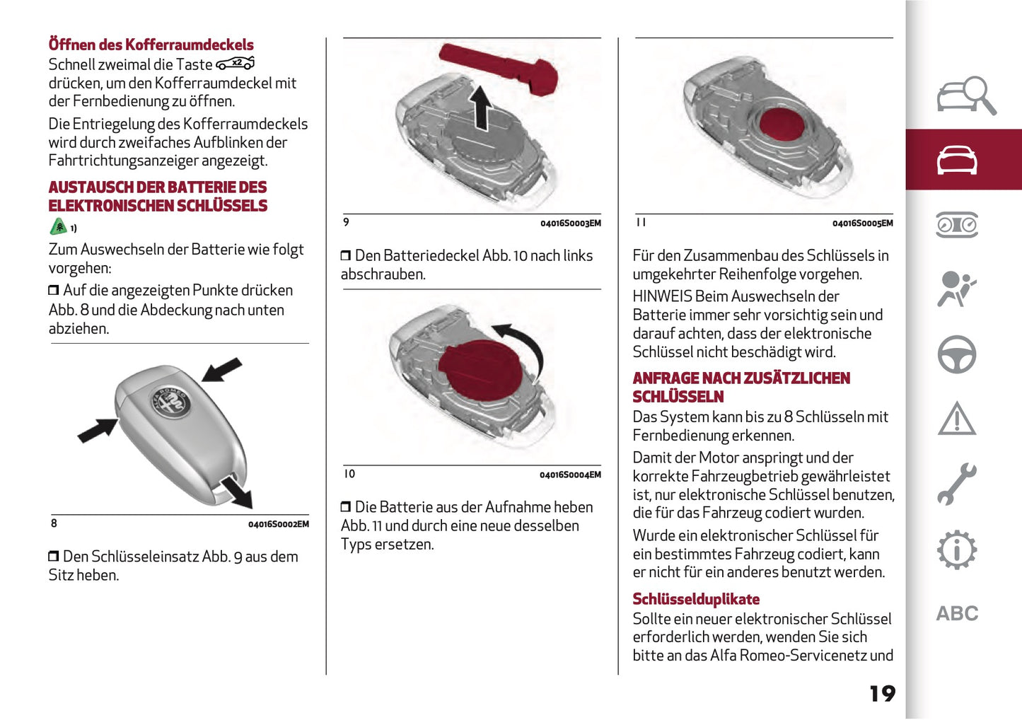 2020-2021 Alfa Romeo Giulia Owner's Manual | German