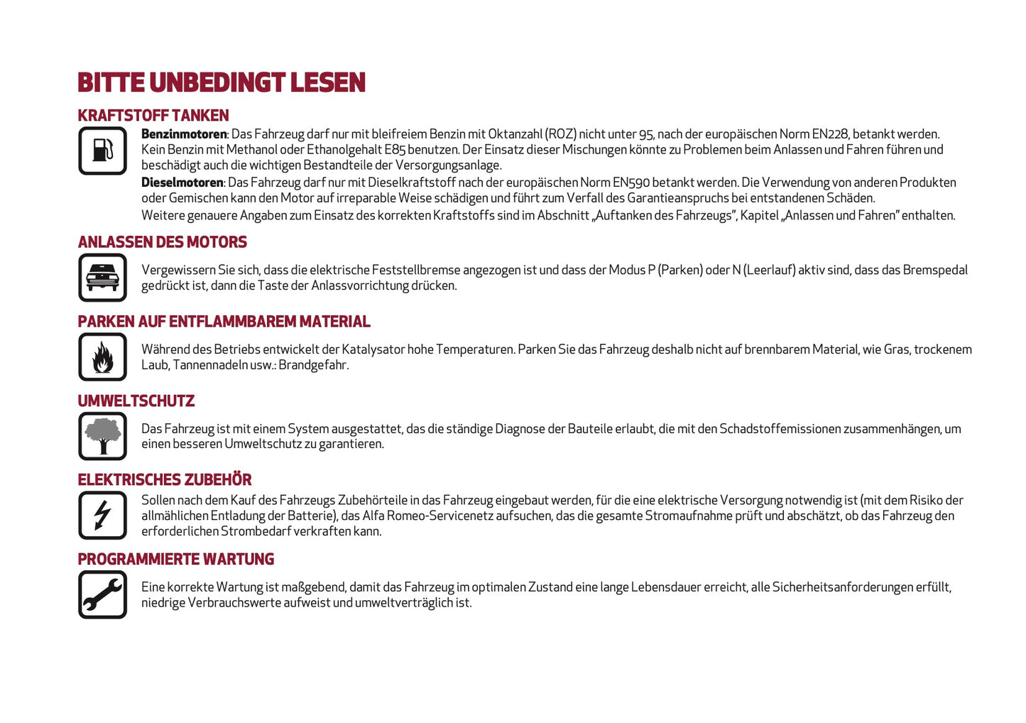 2020-2021 Alfa Romeo Giulia Owner's Manual | German