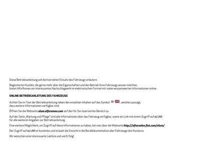 2022-2023 Alfa Romeo Giulia Owner's Manual | German