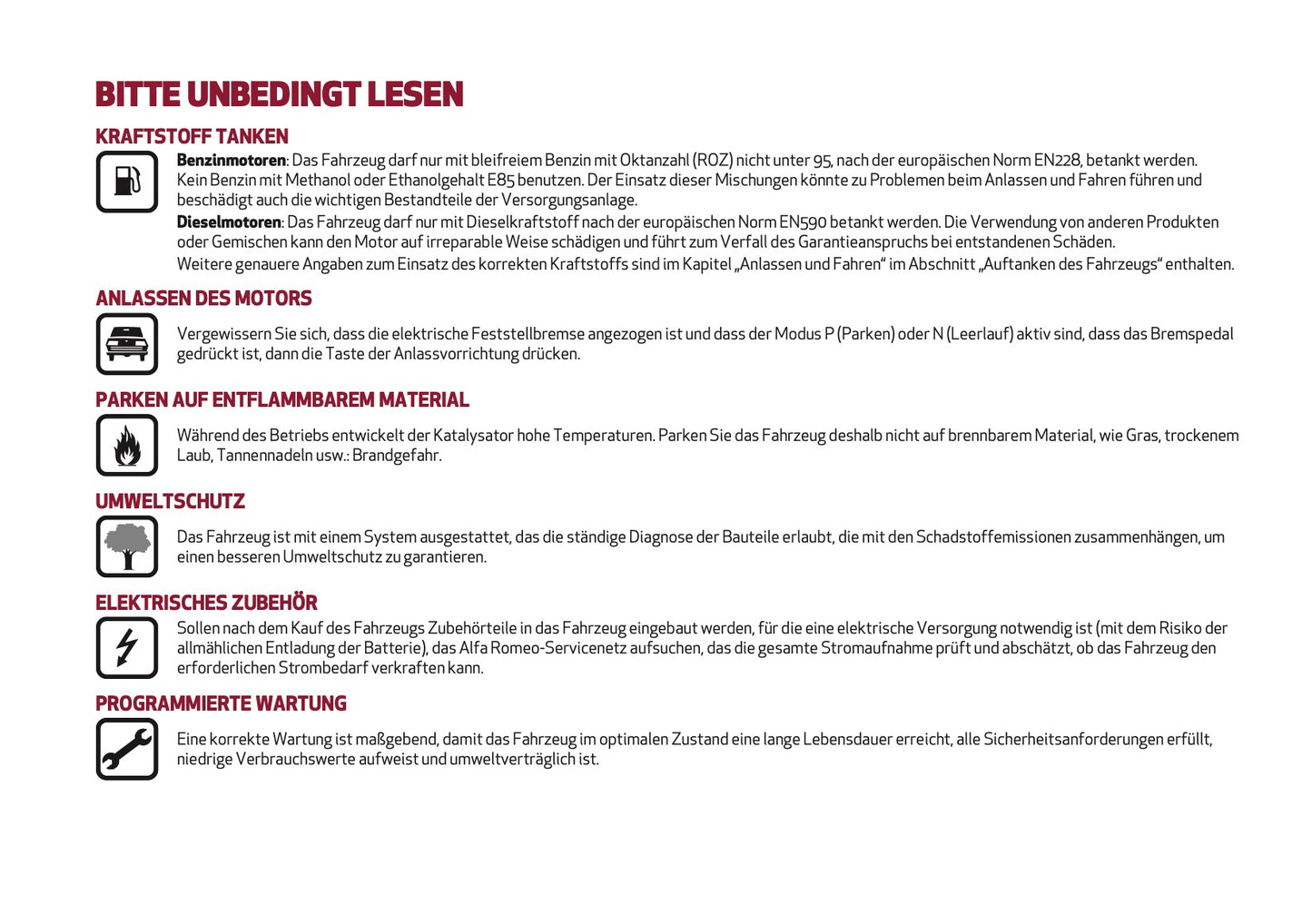 2023 Alfa Romeo Giulia Owner's Manual | German