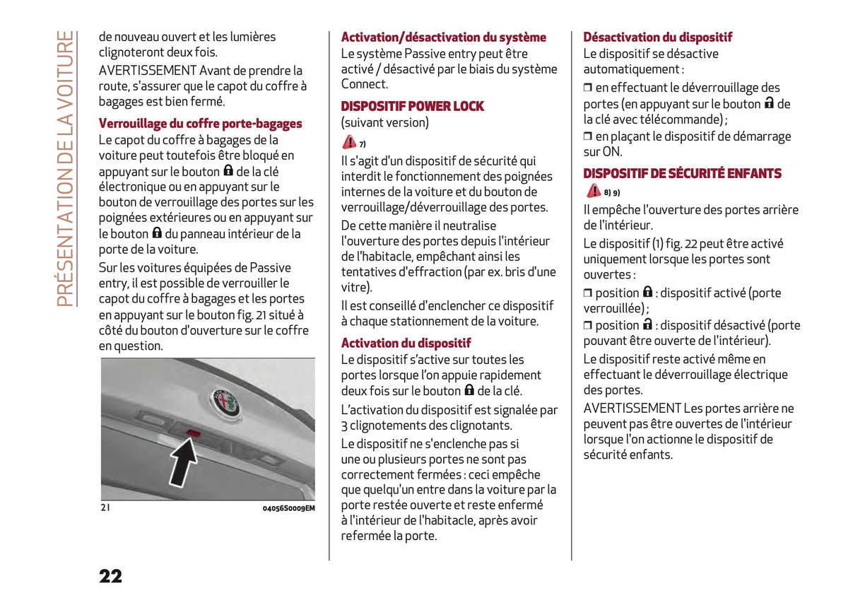 2022 Alfa Romeo Giulia Owner's Manual | French