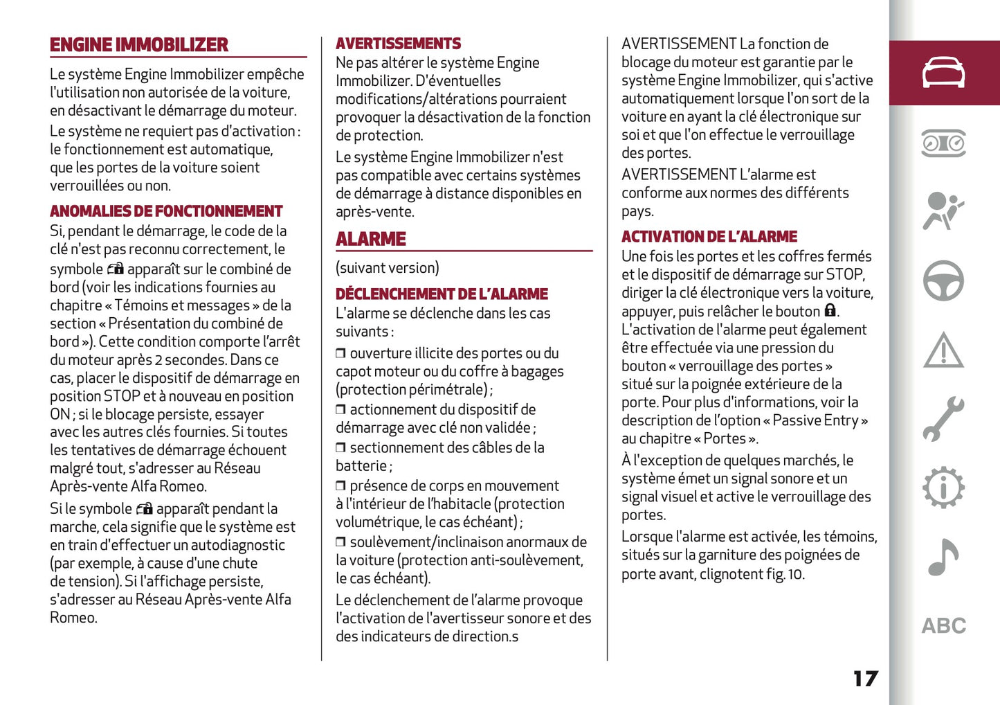 2024-2025 Alfa Romeo Giulia Owner's Manual | French