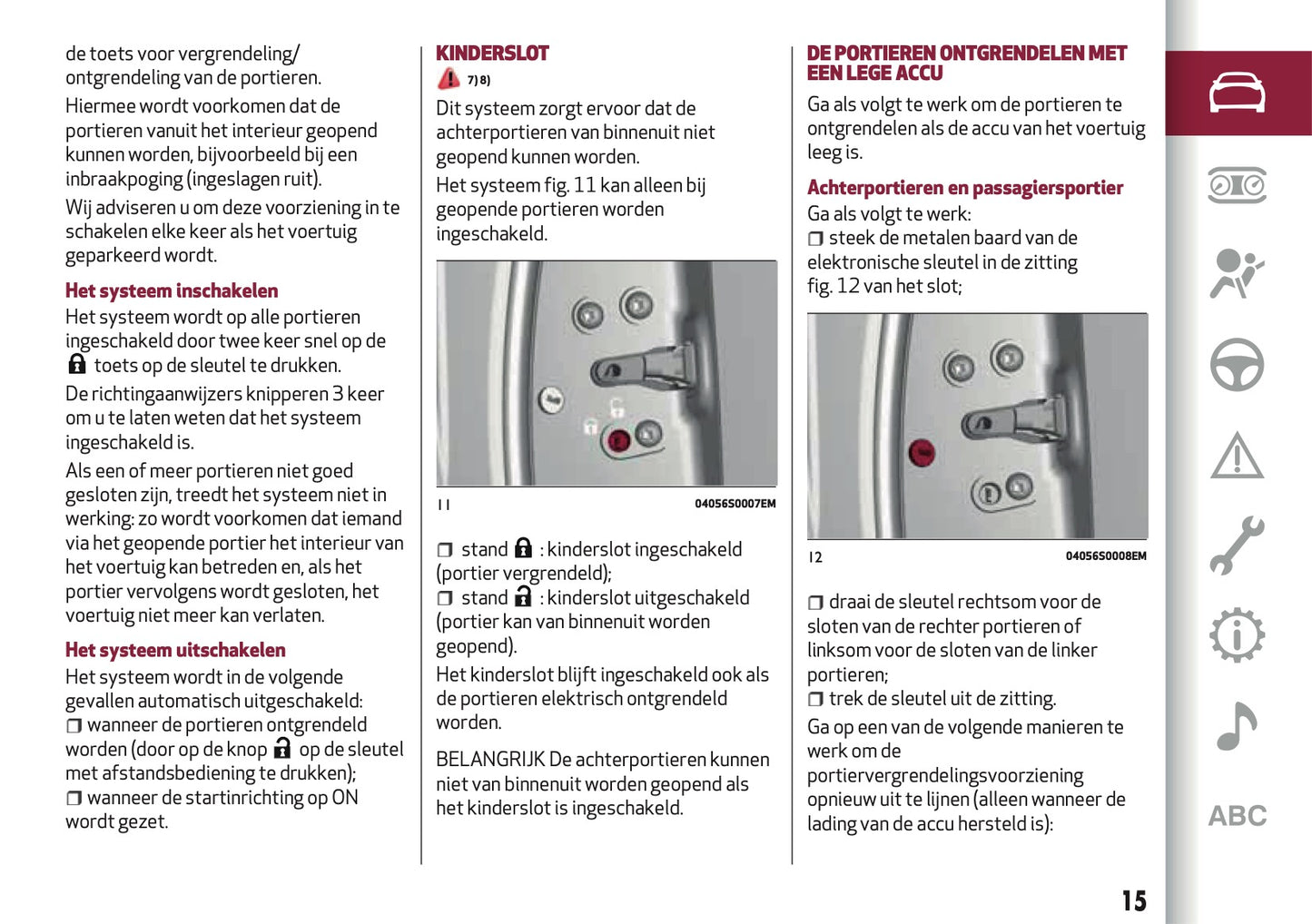 2018 Alfa Romeo Giulia Owner's Manual | Dutch