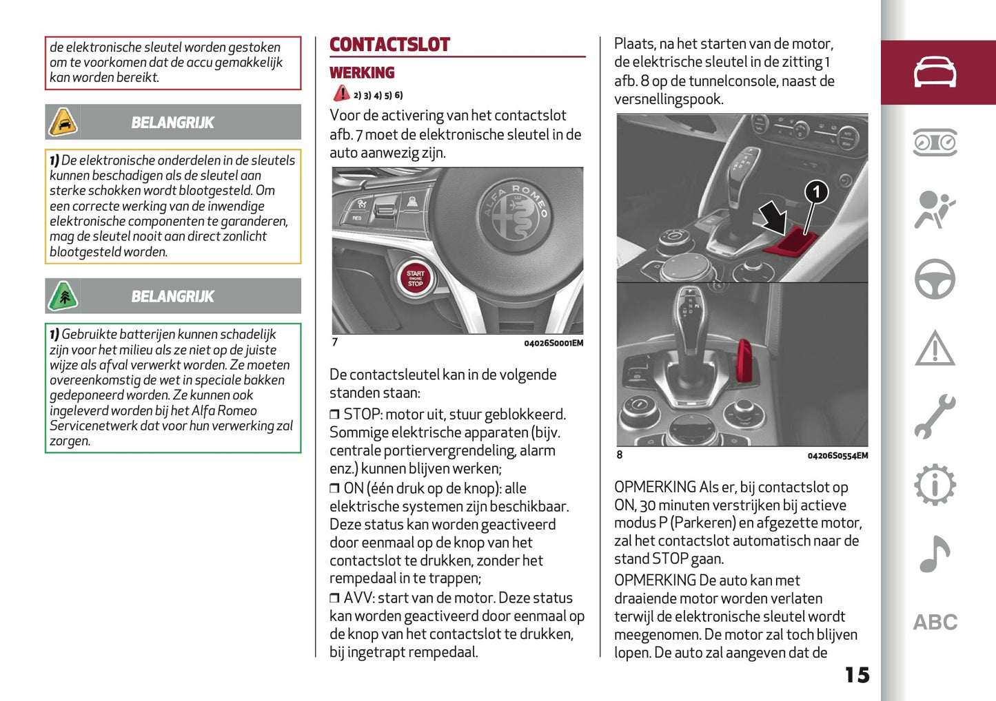 2024-2025 Alfa Romeo Giulia Owner's Manual | Dutch