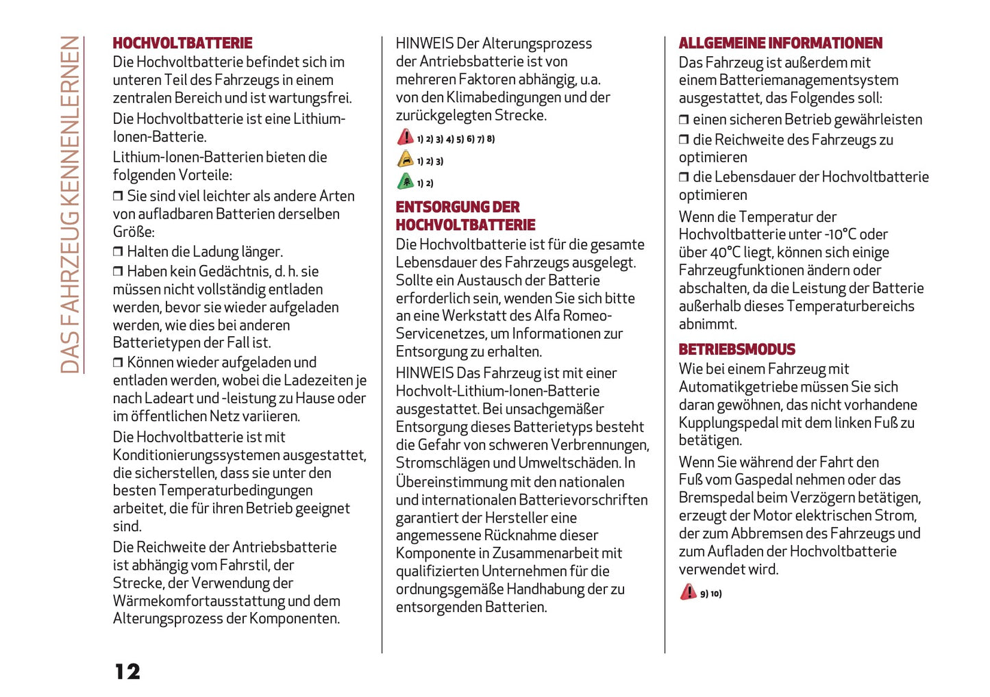 2025 Alfa Romeo Junior Owner's Manual | German