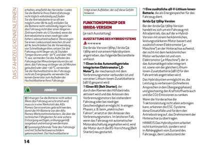 2025 Alfa Romeo Junior Owner's Manual | German