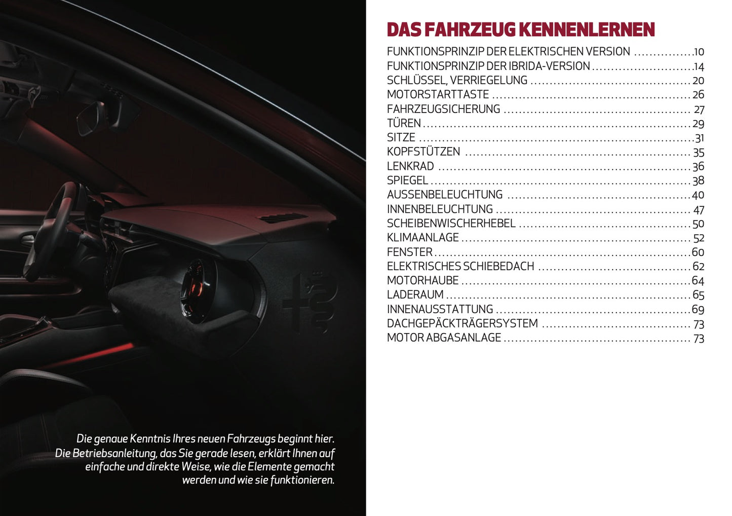 2025 Alfa Romeo Junior Owner's Manual | German