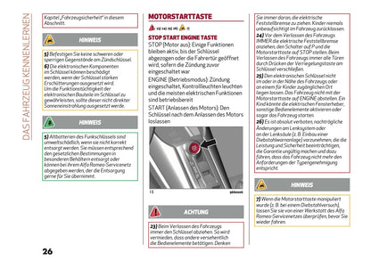 2026 Alfa Romeo Junior Owner's Manual | German
