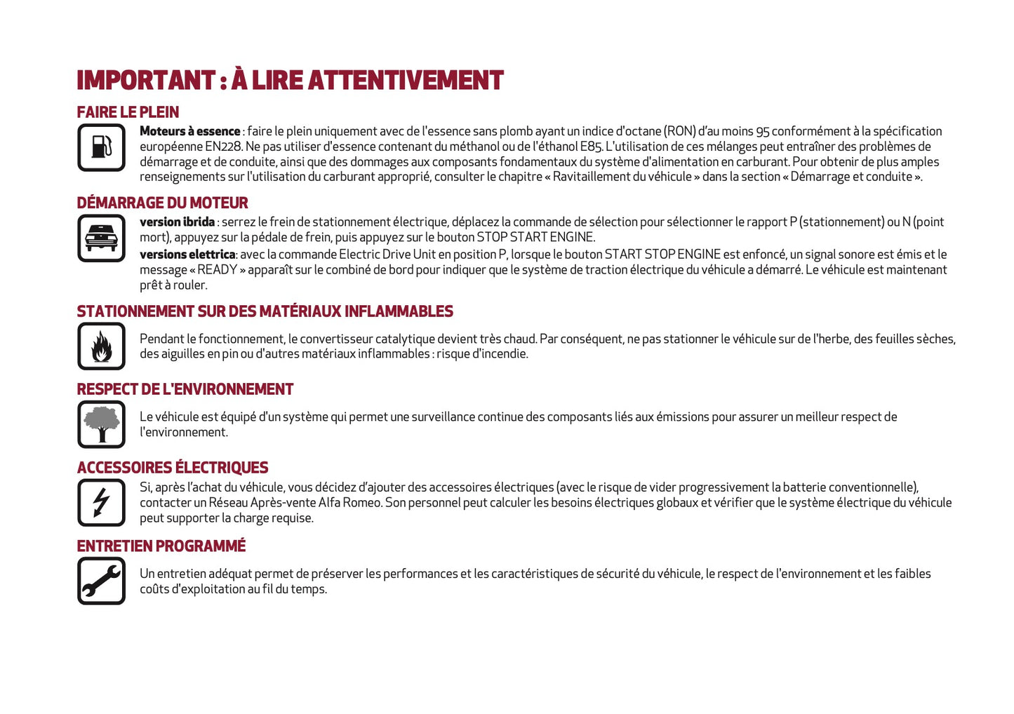 2025 Alfa Romeo Junior Manuel du propriétaire | Français