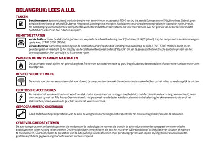 2026 Alfa Romeo Junior Owner's Manual | Dutch