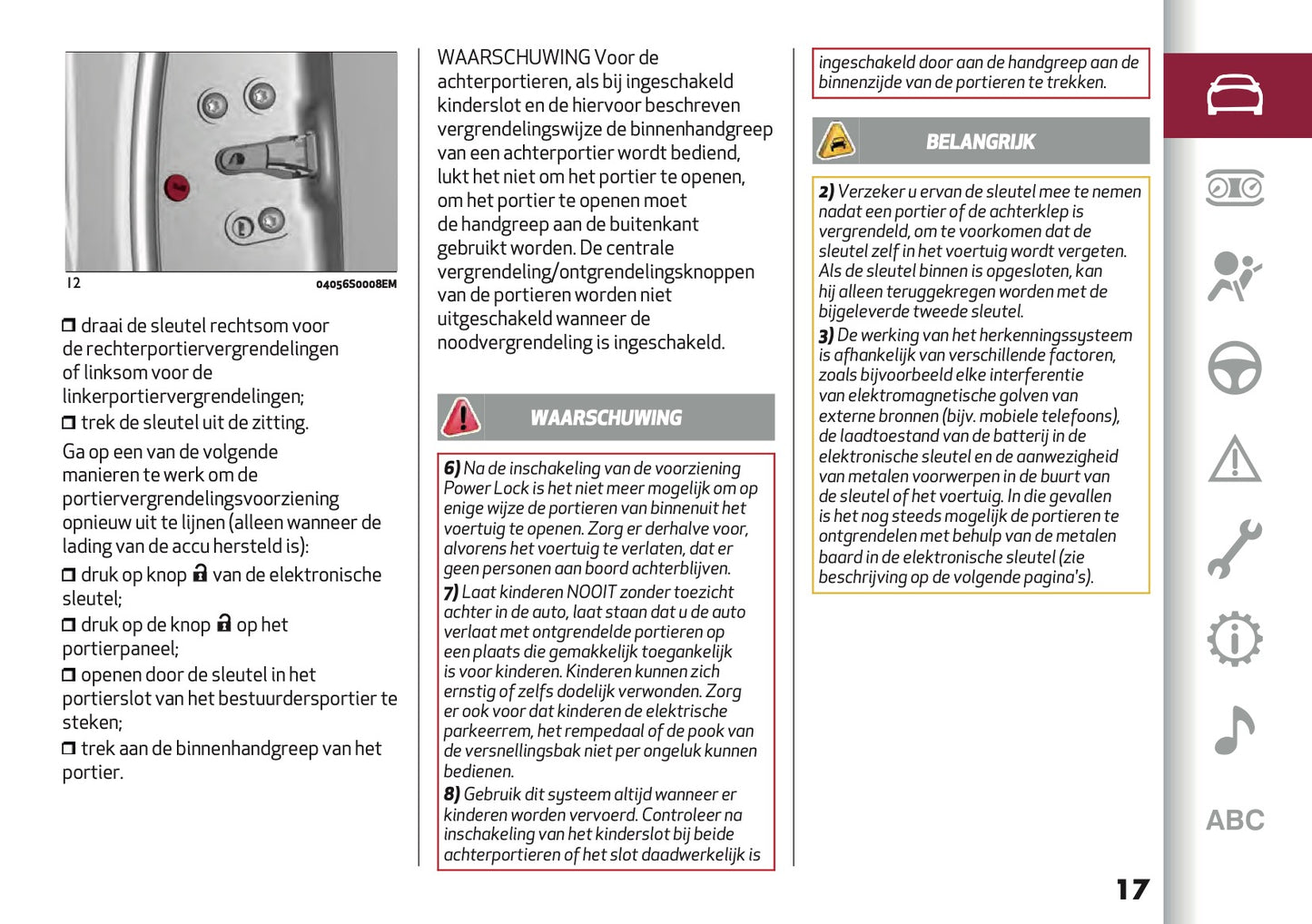 2020 Alfa Romeo Stelvio Owner's Manual | Dutch