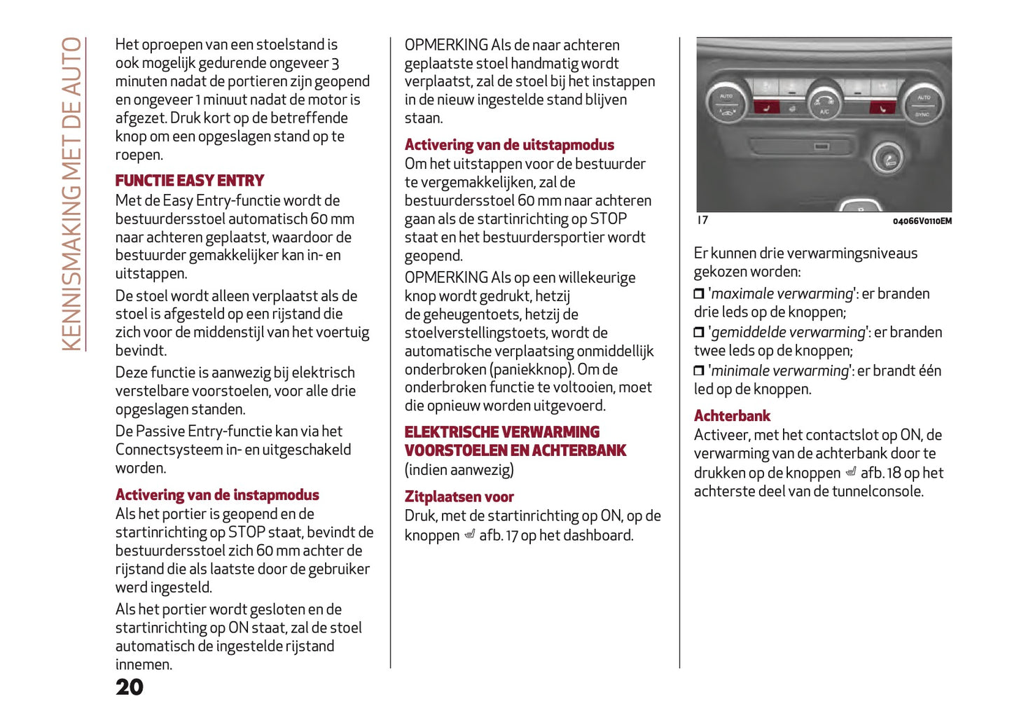 2020 Alfa Romeo Stelvio Owner's Manual | Dutch