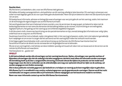 2020 Alfa Romeo Stelvio Owner's Manual | Dutch