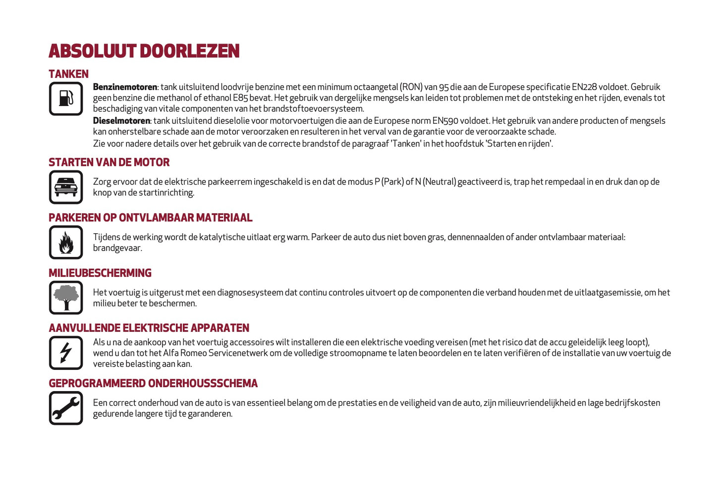 2020 Alfa Romeo Stelvio Owner's Manual | Dutch