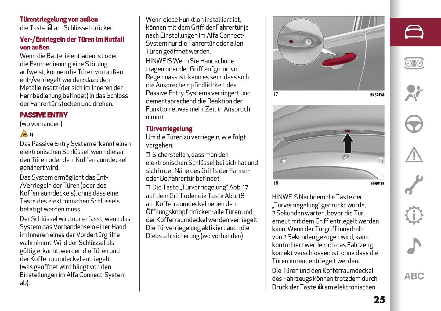 2024-2025 Alfa Romeo Tonale Owner's Manual | German