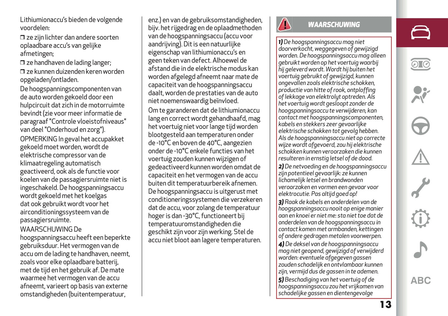 2024-2025 Alfa Romeo Tonale Owner's Manual | Dutch