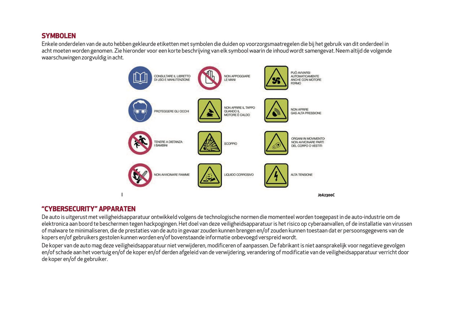 2024-2025 Alfa Romeo Tonale Owner's Manual | Dutch