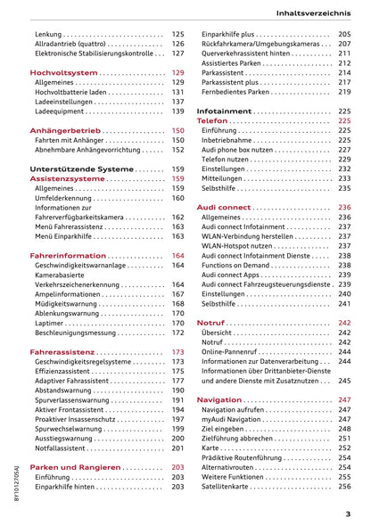 2025-2026 Audi A3 Owner's Manual | German