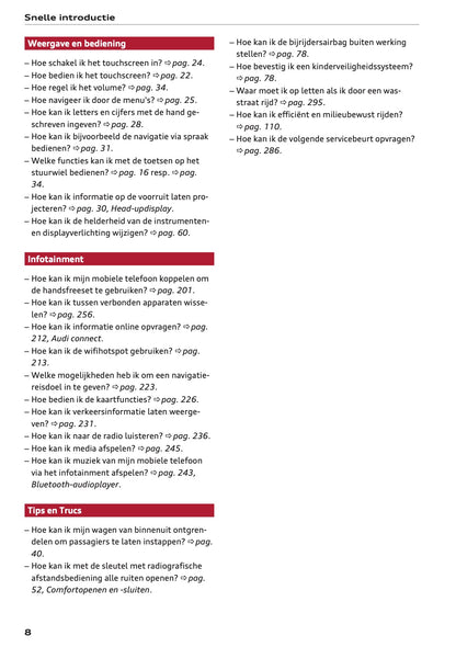 2020-2021 Audi A3 Owner's Manual | Dutch