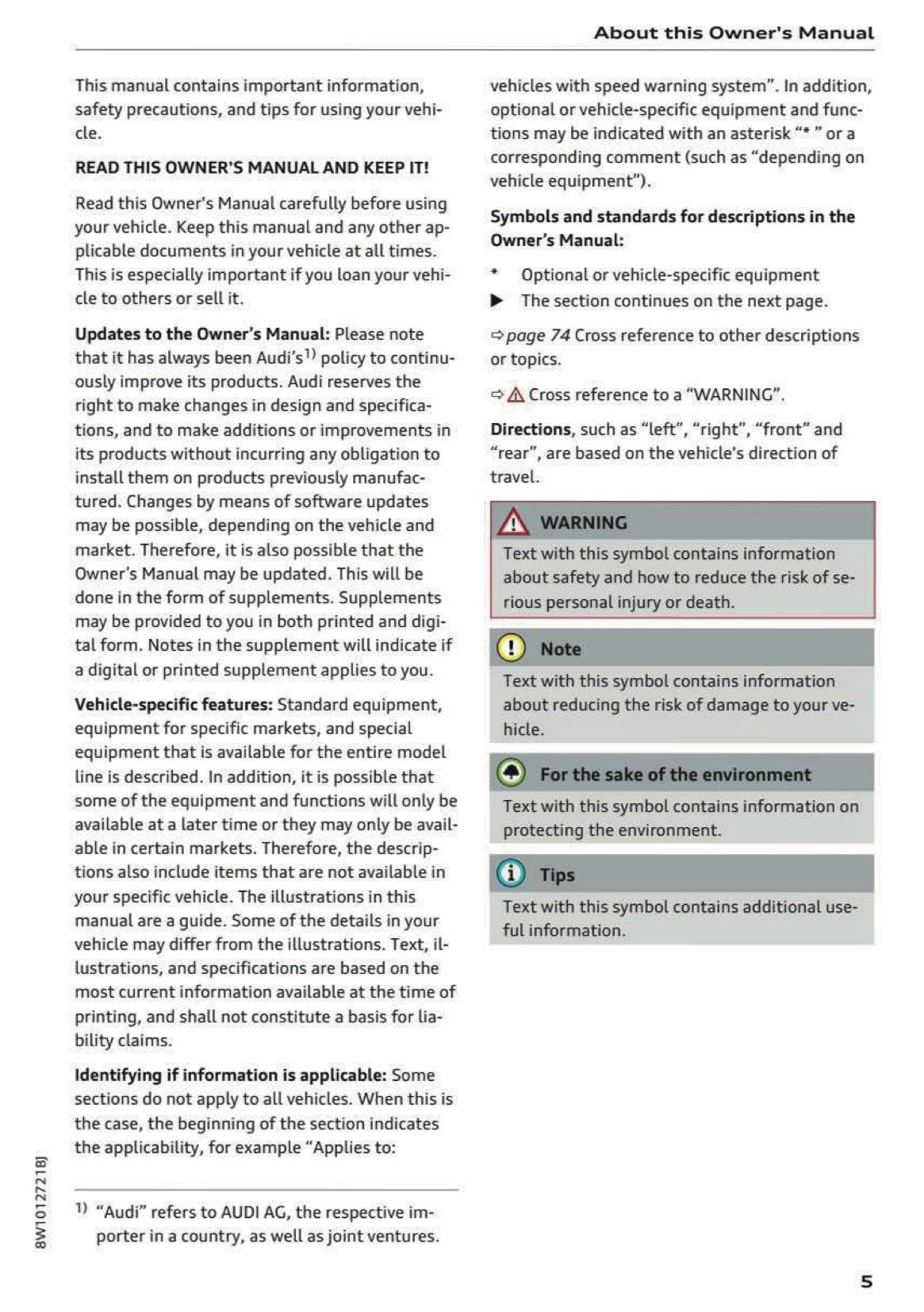2024 Audi A4 Owner's Manual | English US