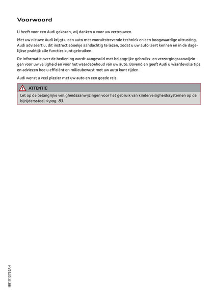 2026 Audi A5 Owner's Manual | Dutch