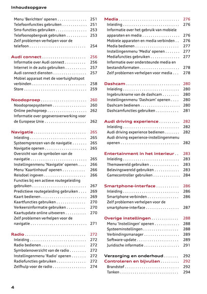 2026 Audi A5 Owner's Manual | Dutch