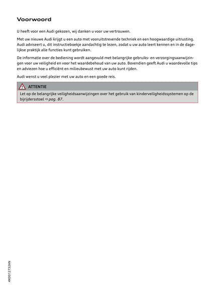 2022-2023 Audi A6 Owner's Manual | Dutch