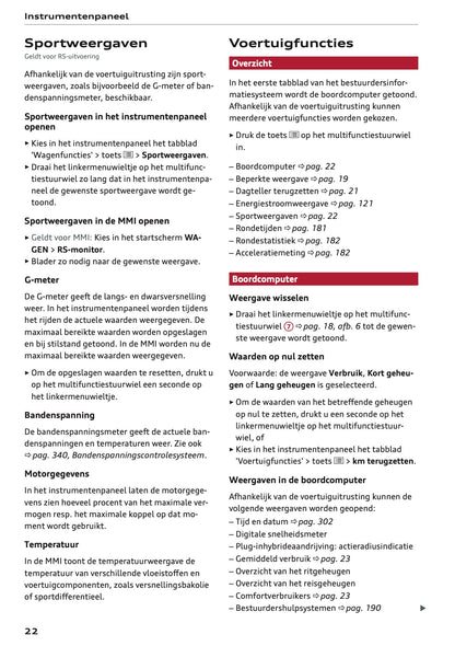 2022-2023 Audi A6 Owner's Manual | Dutch