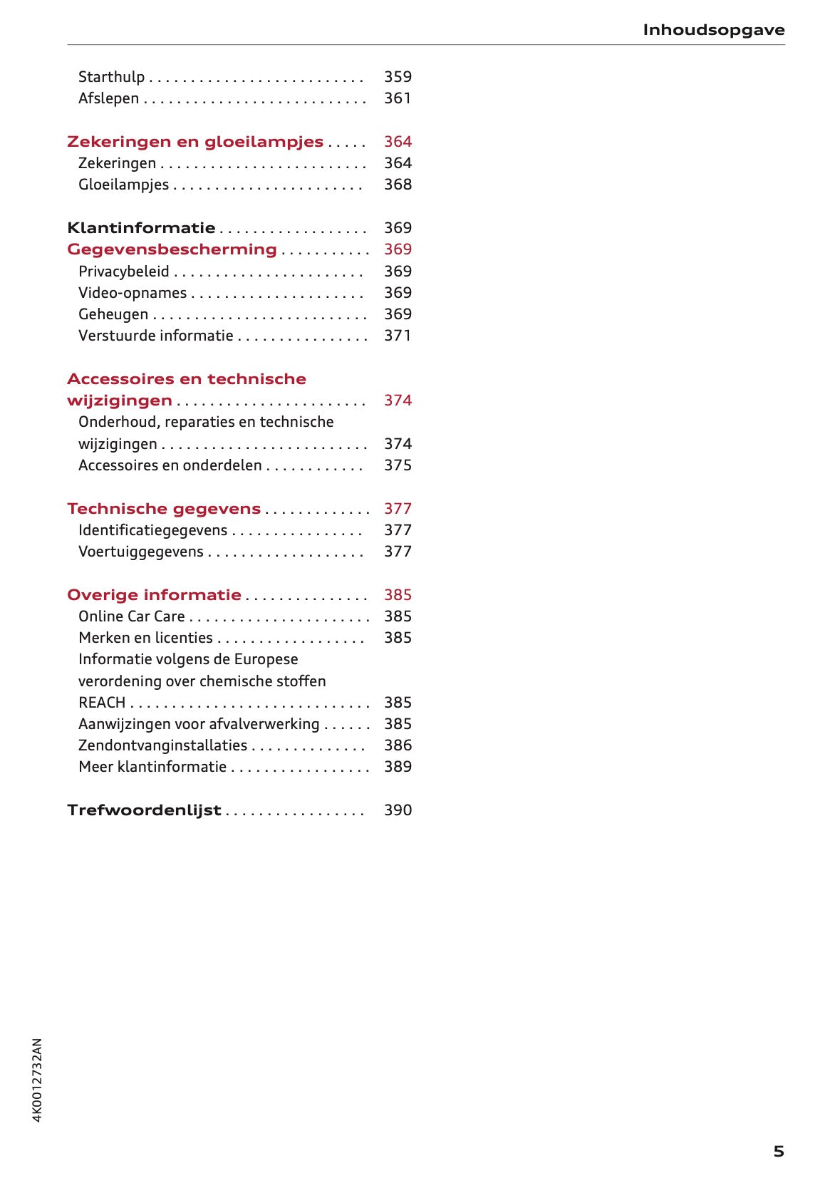 2022-2023 Audi A6 Owner's Manual | Dutch