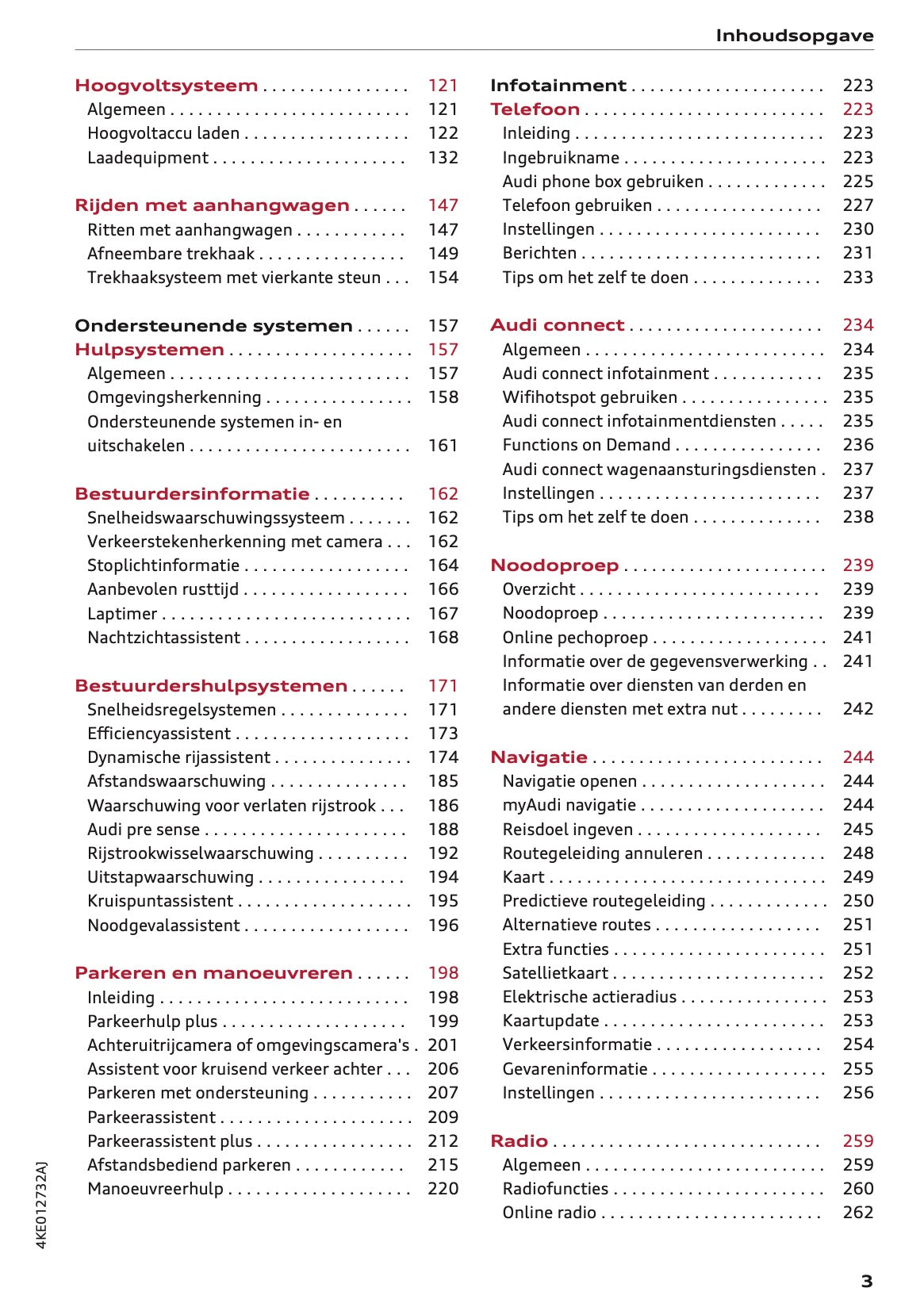 2021-2022 Audi e-tron Owner's Manual | Dutch