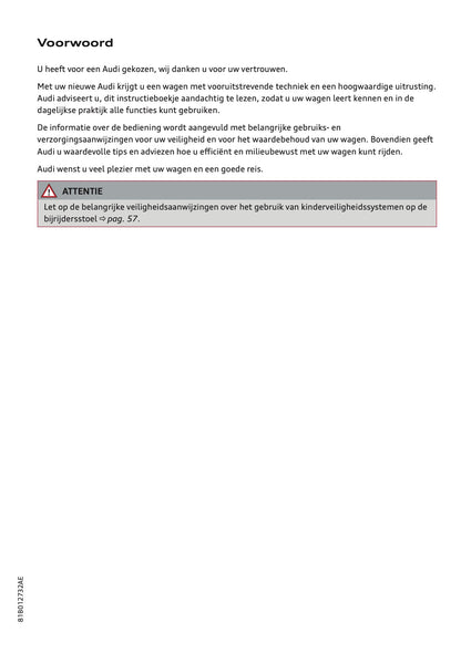 2022 Audi Q2 Owner's Manual | Dutch